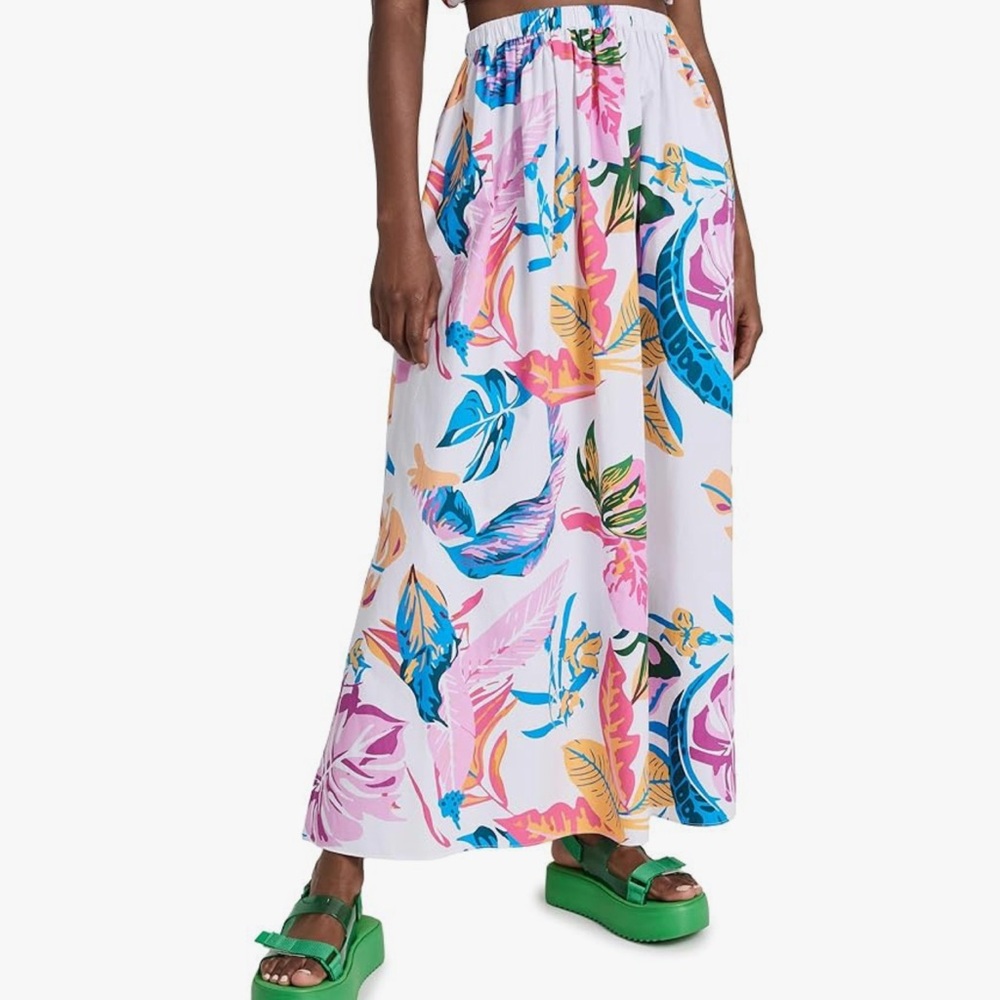 Playa Lucila Tropical Floral Maxi Skirt NWT